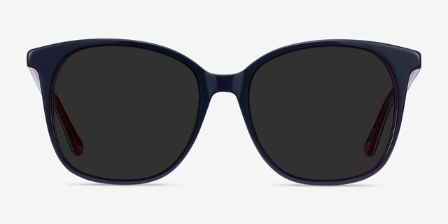 Celebration Navy & Red AcetateSunglass Frames from EyeBuyDirect, Front View