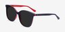 Celebration Navy & Red AcetateSunglass Frames from EyeBuyDirect, Angle View