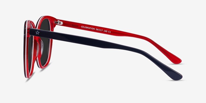 Celebration Navy & Red Acetate Sunglass Frames from EyeBuyDirect