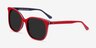 Celebration Red & Navy AcetateSunglass Frames from EyeBuyDirect, Angle View
