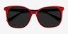 Celebration Red & Navy AcetateSunglass Frames from EyeBuyDirect, Closed View