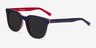 1776 Navy & Red AcetateSunglass Frames from EyeBuyDirect, Angle View