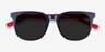 1776 Navy & Red AcetateSunglass Frames from EyeBuyDirect, Closed View