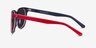 1776 Red & Navy AcetateSunglass Frames from EyeBuyDirect, Side View