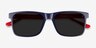 Proud Navy & Red AcetateSunglass Frames from EyeBuyDirect, Closed View