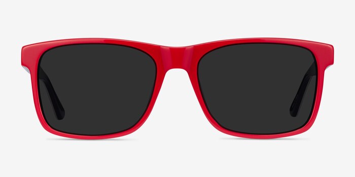 Proud Red & Navy Acetate Sunglass Frames from EyeBuyDirect