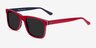 Proud Red & Navy AcetateSunglass Frames from EyeBuyDirect, Angle View