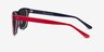 Proud Red & Navy AcetateSunglass Frames from EyeBuyDirect, Side View