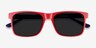 Proud Red & Navy AcetateSunglass Frames from EyeBuyDirect, Closed View