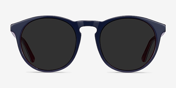 Monument Navy & Red Acetate Sunglass Frames