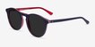Monument Navy & Red AcetateSunglass Frames from EyeBuyDirect, Angle View