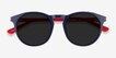 Monument Navy & Red AcetateSunglass Frames from EyeBuyDirect, Closed View