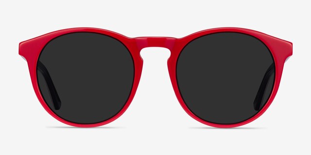 Monument Red & Navy AcetateSunglass Frames from EyeBuyDirect, Front View