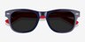 Parade Navy & Red AcétateSoleil de Lunette de vue d'EyeBuyDirect, Vue Rapprochée