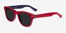 Parade Red & Navy AcetateSunglass Frames from EyeBuyDirect, Angle View