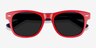 Parade Red & Navy AcetateSunglass Frames from EyeBuyDirect, Closed View
