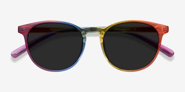 Power Rainbow PlasticSunglass Frames from EyeBuyDirect, Closed View