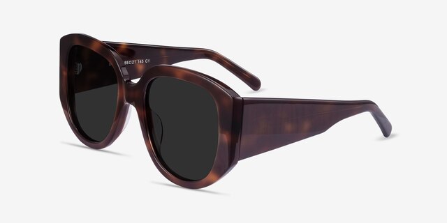 Bianca Tortoise AcetateSunglass Frames from EyeBuyDirect, Angle View