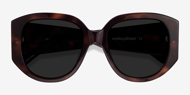 Bianca Tortoise AcetateSunglass Frames from EyeBuyDirect, Closed View