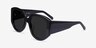 Bianca Noir AcétateSoleil de Lunette de vue d'EyeBuyDirect, Vue d'Angle