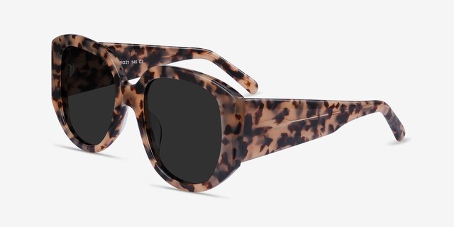 Bianca Ivory Tortoise AcetateSunglass Frames from EyeBuyDirect, Angle View