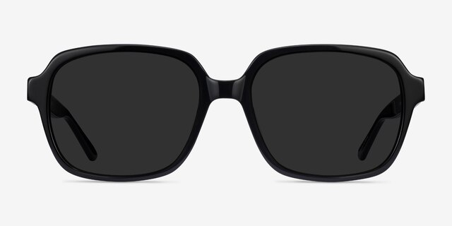 Marlon Black AcetateSunglass Frames from EyeBuyDirect, Front View
