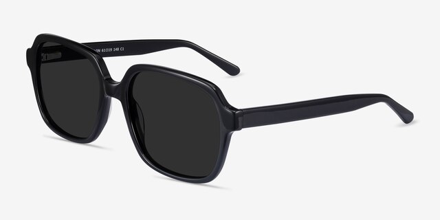Marlon Black AcetateSunglass Frames from EyeBuyDirect, Angle View