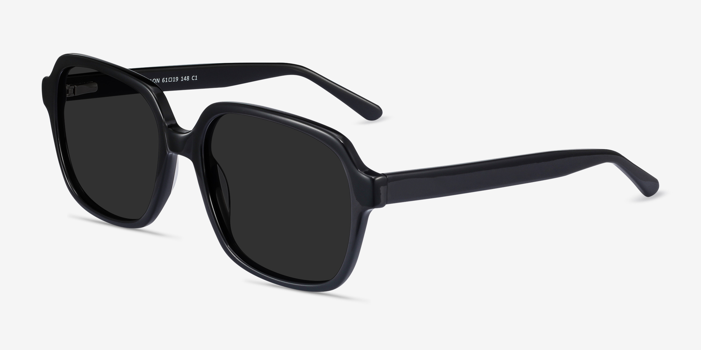 Marlon Rectangle Black Frame Sunglasses For Men Eyebuydirect