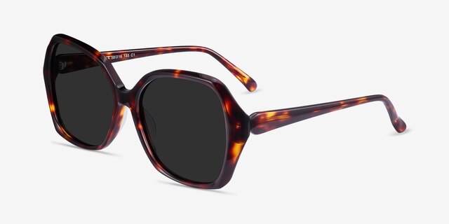 Isabella Tortoise AcetateSunglass Frames from EyeBuyDirect, Angle View
