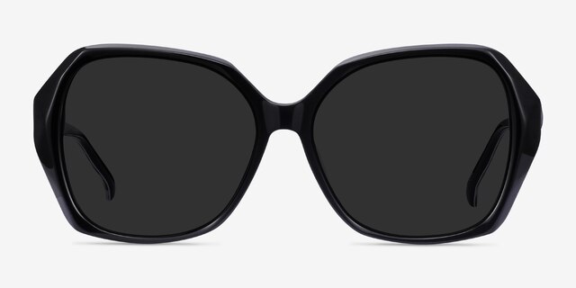 Isabella Black AcetateSunglass Frames from EyeBuyDirect, Front View