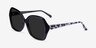 Isabella Black AcetateSunglass Frames from EyeBuyDirect, Angle View
