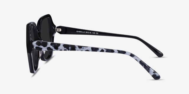 Isabella Black AcetateSunglass Frames from EyeBuyDirect, Side View