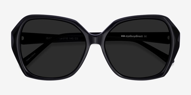 Isabella Black AcetateSunglass Frames from EyeBuyDirect, Closed View