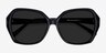 Isabella Black AcetateSunglass Frames from EyeBuyDirect, Closed View
