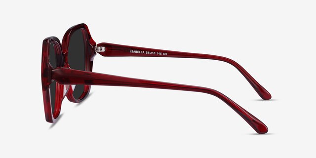 Isabella Burgundy AcetateSunglass Frames from EyeBuyDirect, Side View