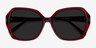 Isabella Burgundy AcetateSunglass Frames from EyeBuyDirect, Closed View