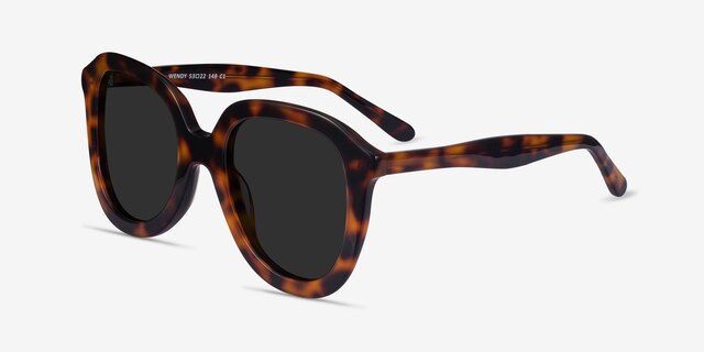 Wendy Tortoise AcetateSunglass Frames from EyeBuyDirect, Angle View