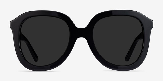 Wendy Noir AcétateSoleil de Lunette de vue d'EyeBuyDirect, Vue de Face