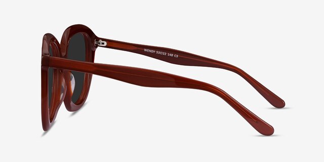 Wendy Burgundy AcetateSunglass Frames from EyeBuyDirect, Side View