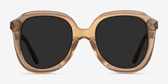 Wendy Clear Brown AcetateSunglass Frames from EyeBuyDirect, Front View