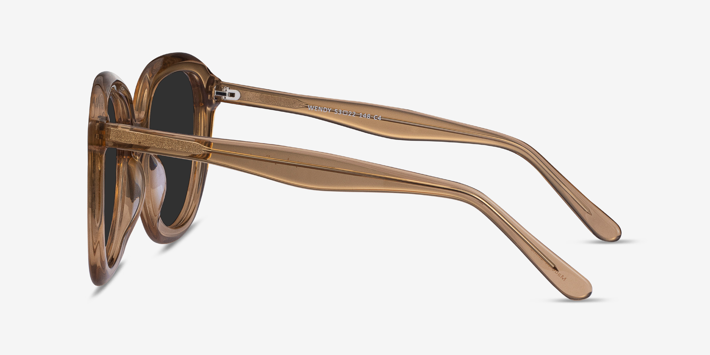 Wendy - Square Clear Brown Frame Sunglasses For Women | Eyebuydirect