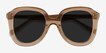 Wendy Clear Brown AcetateSunglass Frames from EyeBuyDirect, Closed View