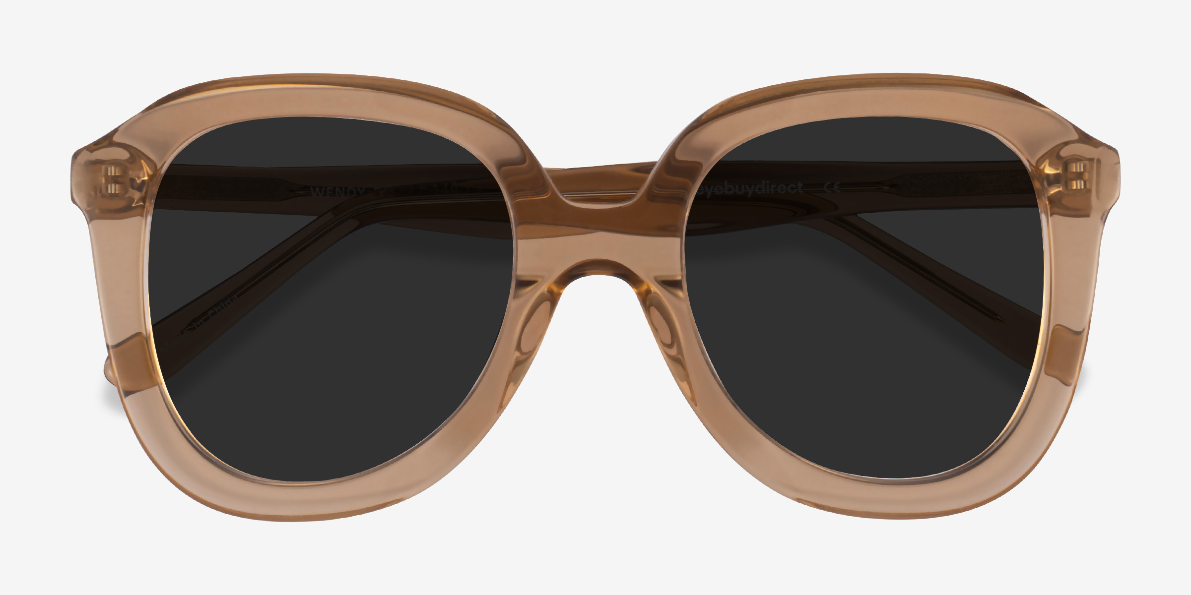 Wendy - Square Clear Brown Frame Sunglasses For Women | Eyebuydirect