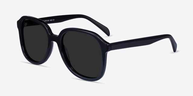 Brent Black AcetateSunglass Frames from EyeBuyDirect, Angle View