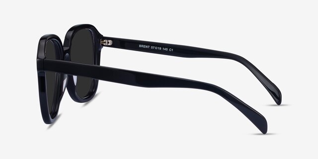 Brent Black AcetateSunglass Frames from EyeBuyDirect, Side View