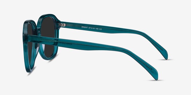 Brent Blue AcetateSunglass Frames from EyeBuyDirect, Side View