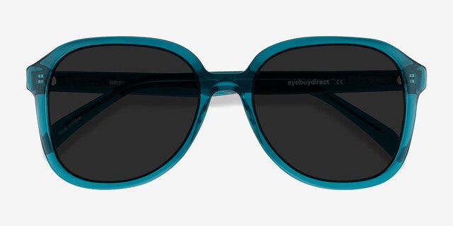 Brent Blue AcetateSunglass Frames from EyeBuyDirect, Closed View