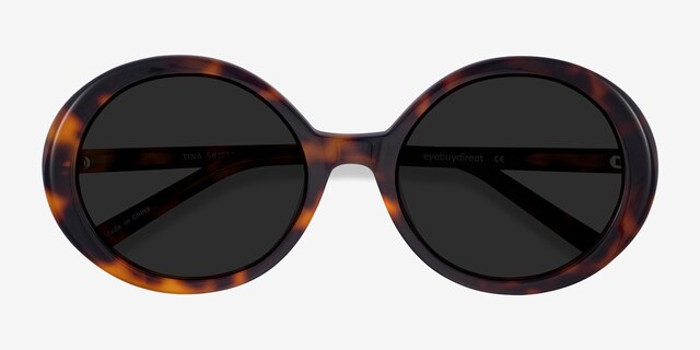 Tina Tortoise AcetateSunglass Frames from EyeBuyDirect, Closed View