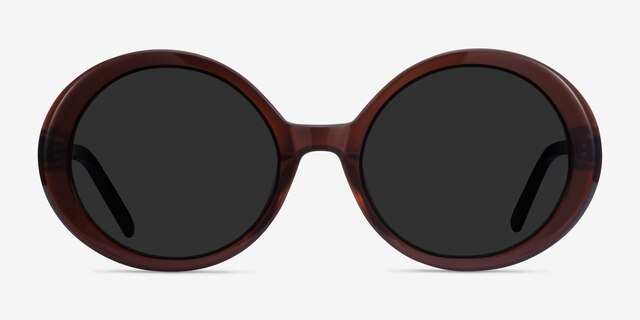 Tina Coffee AcetateSunglass Frames from EyeBuyDirect, Front View