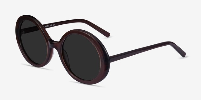 Tina Coffee AcetateSunglass Frames from EyeBuyDirect, Angle View